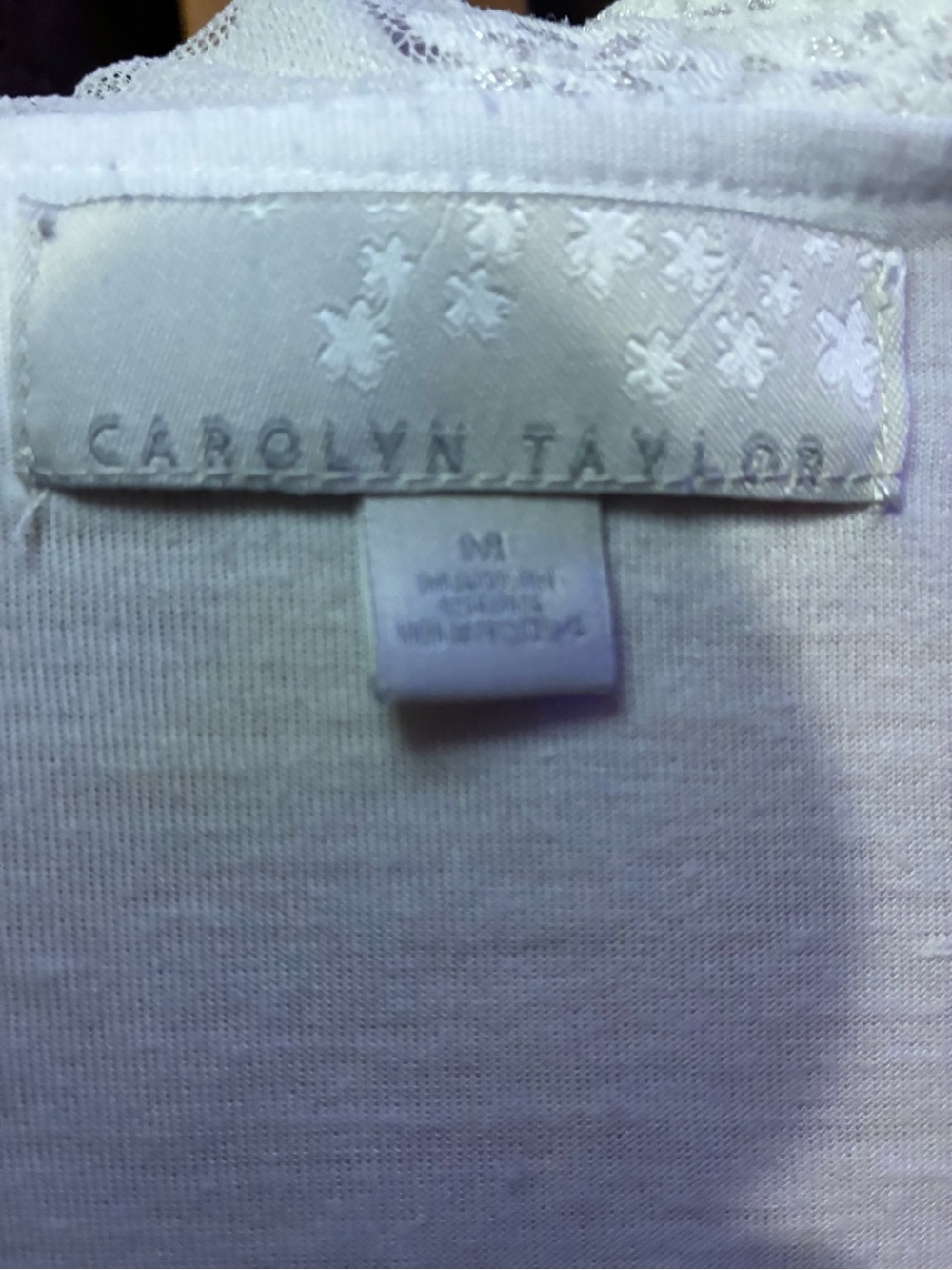 White Ruffle Lace-Trim Women's Top - Picture 3 of 3